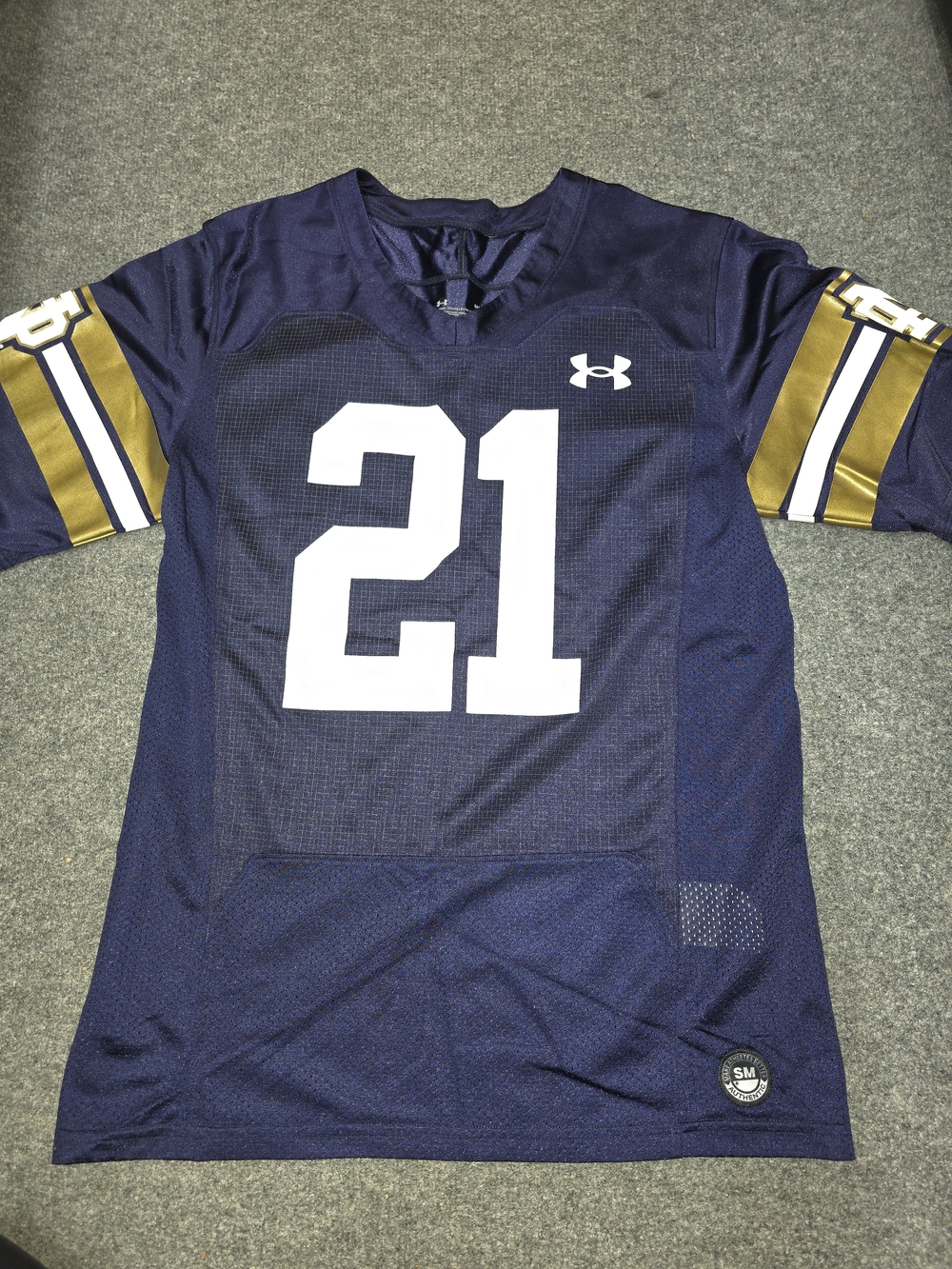 Under Armour Men’s Notre Dame Navy Blue Football Jersey #21